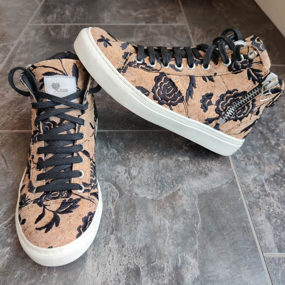 Shoes - Vegan Cork High Tops (Embroidered & Waterproof)